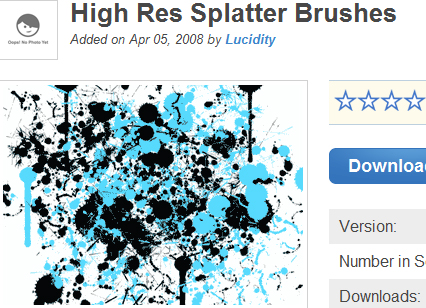 High Res Splatter Brushes