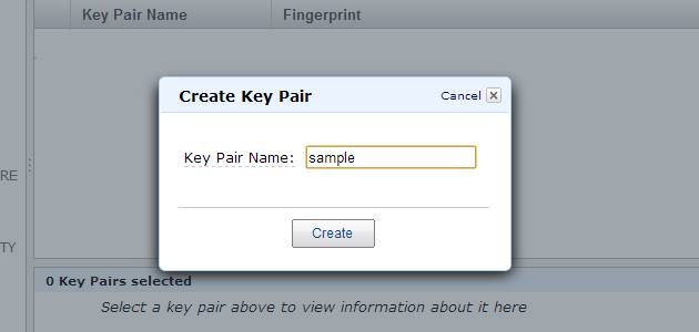 Key Pair作成