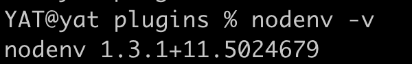 nodenv 1.3.1+11.5024679 のようなバージョン情報
