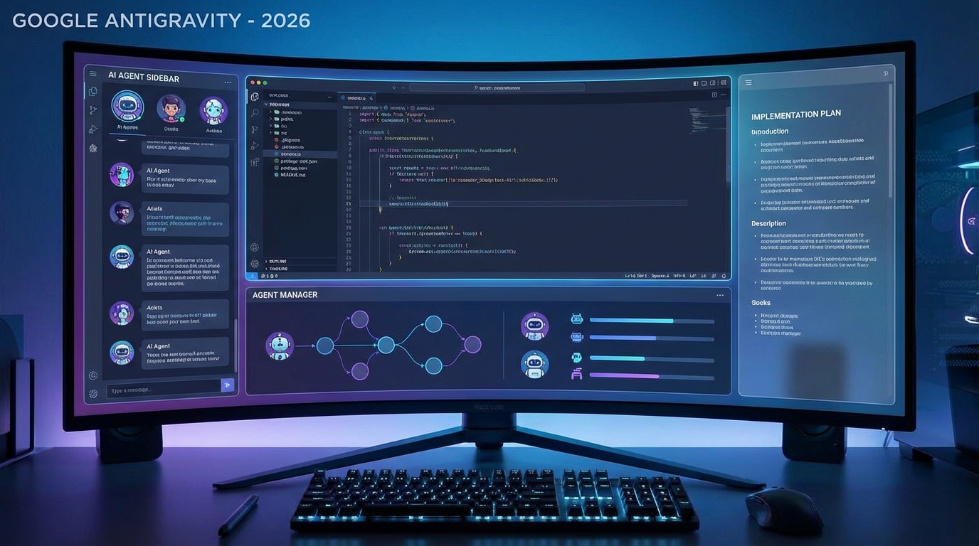 Google Antigravity IDEのインターフェース