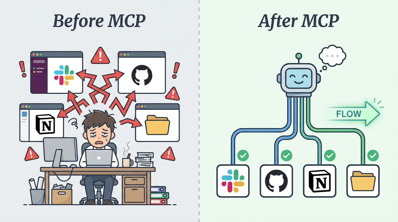 MCP導入前後の比較:コピペ地獄からAI直接連携へ