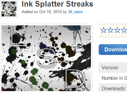 Ink Splatter Streaks